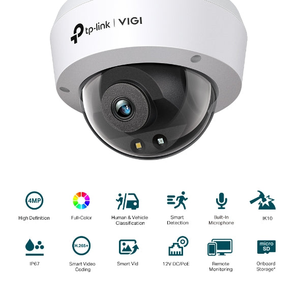 Pack 6 dômes C240 4MP – kit vidéosurveillance VIGI – vue 6