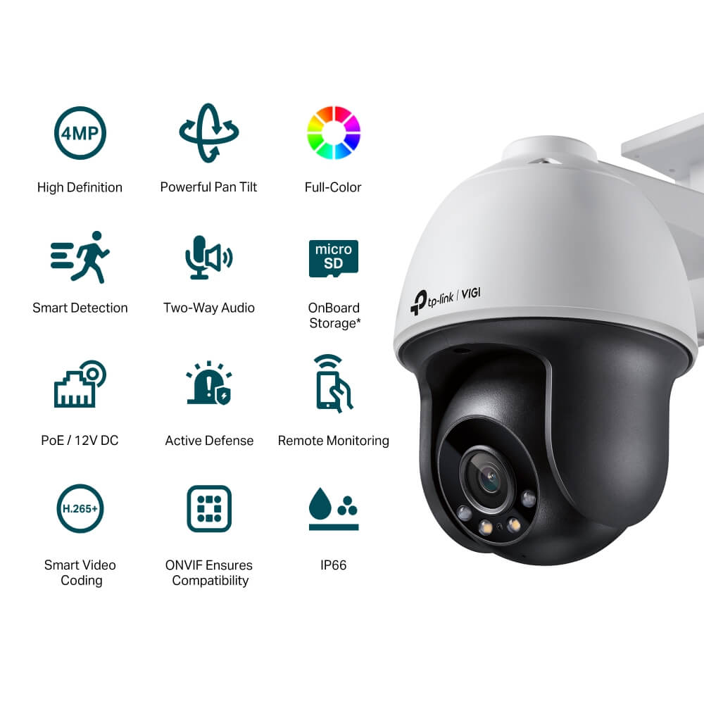 VIGI C540 – caméra réseau Pan/Tilt extérieure 4MP couleur – vue 2