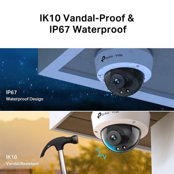Pack 6 dômes C240 4MP – kit vidéosurveillance VIGI – vue 2