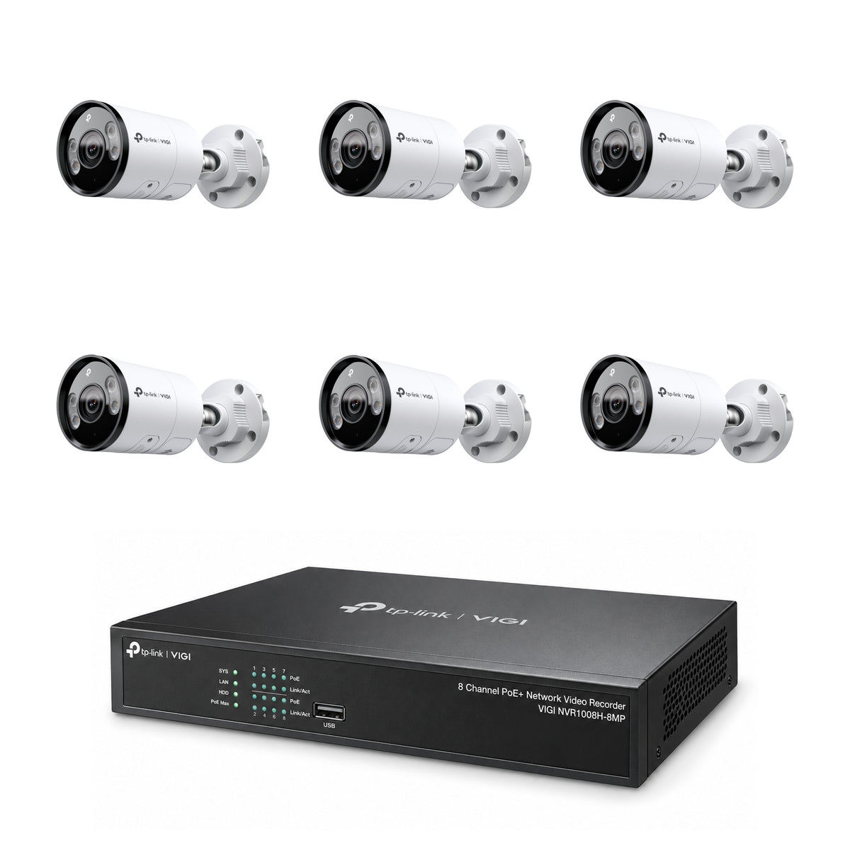 Pack 6 bullets InSight S345 4MP – kit vidéosurveillance VIGI