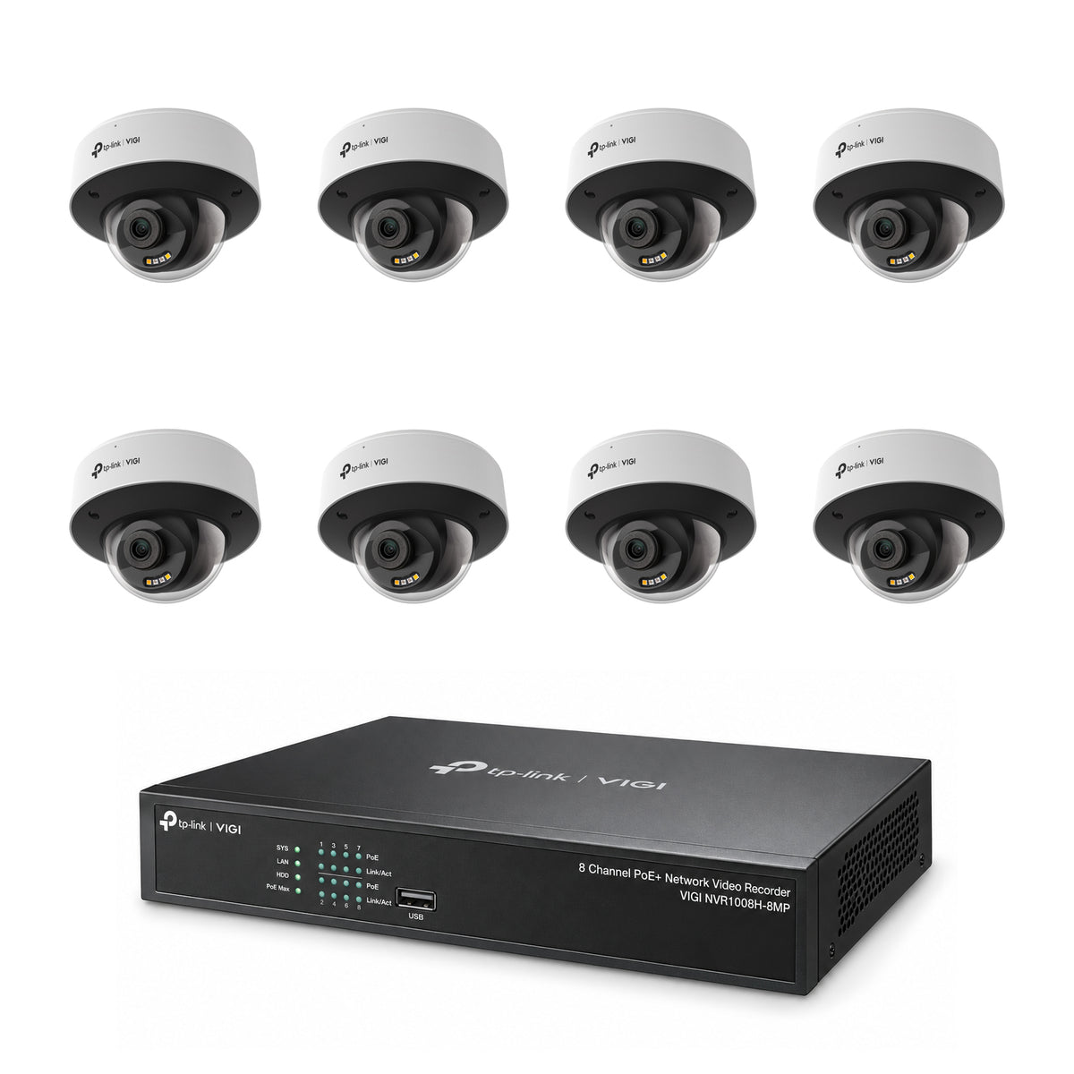 Pack 8 dômes InSight S245 4MP