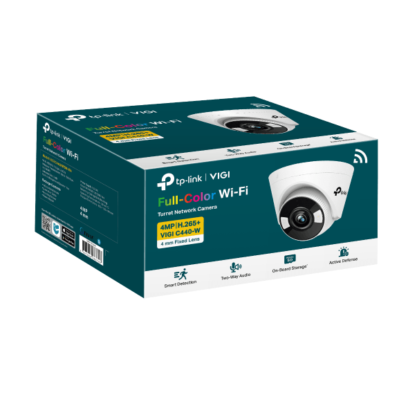 VIGI C440-W(4mm) – caméra réseau tourelle couleur WiFi 4MP – vue 4