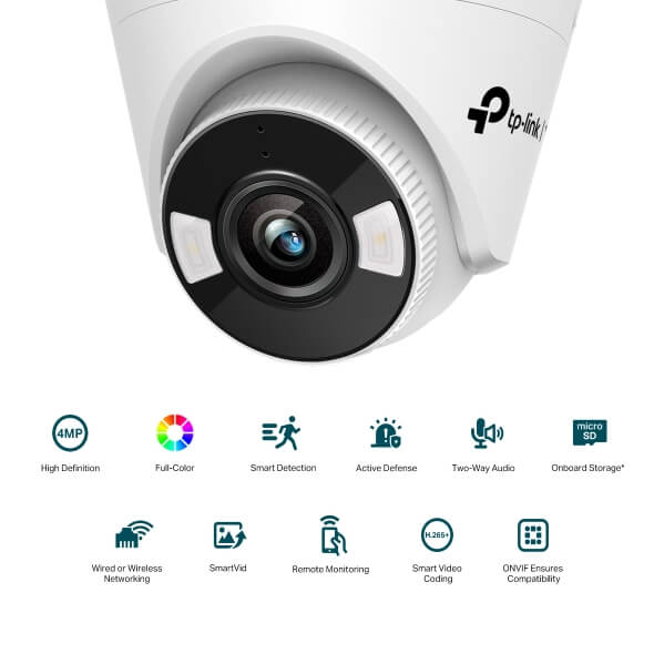VIGI C440-W(4mm) – caméra réseau tourelle couleur WiFi 4MP – vue 2