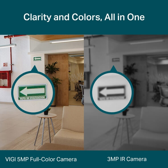VIGI C450(4mm) – caméra réseau tourelle couleur 5MP – vue 8
