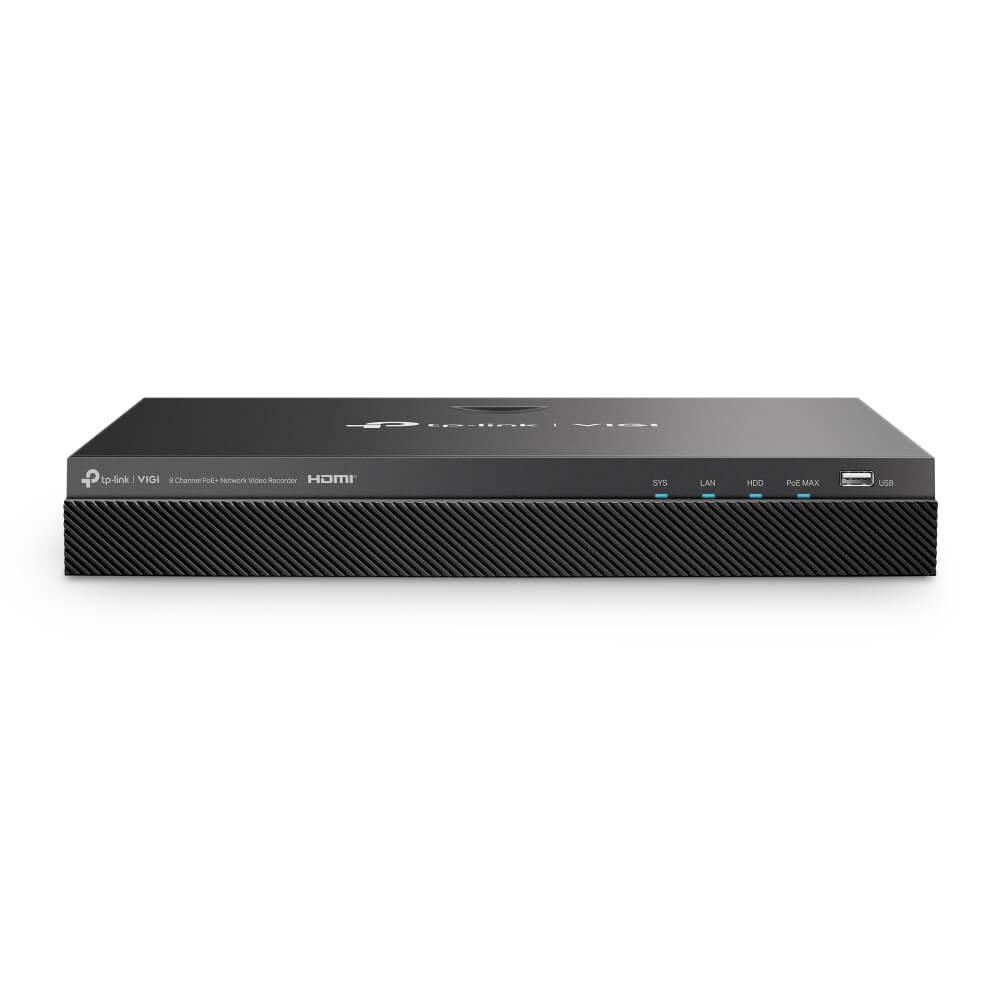 VIGI NVR2008H-8MP – enregistreur vidéo réseau PoE+ 8 canaux – vue 2